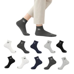 Mojaah Essentials Unisex Fine Cotton Casual Ankle Socks (Pack of 10, Multicolor) | Sweat Absorbent, Moisture Wicking, Ultra Soft, Breathable & Stretchable