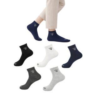 Mojaah Essentials Unisex Fine Cotton Casual Ankle Socks (Pack of 5, Multicolor) | Sweat Absorbent, Moisture Wicking, Ultra Soft, Breathable & Stretchable
