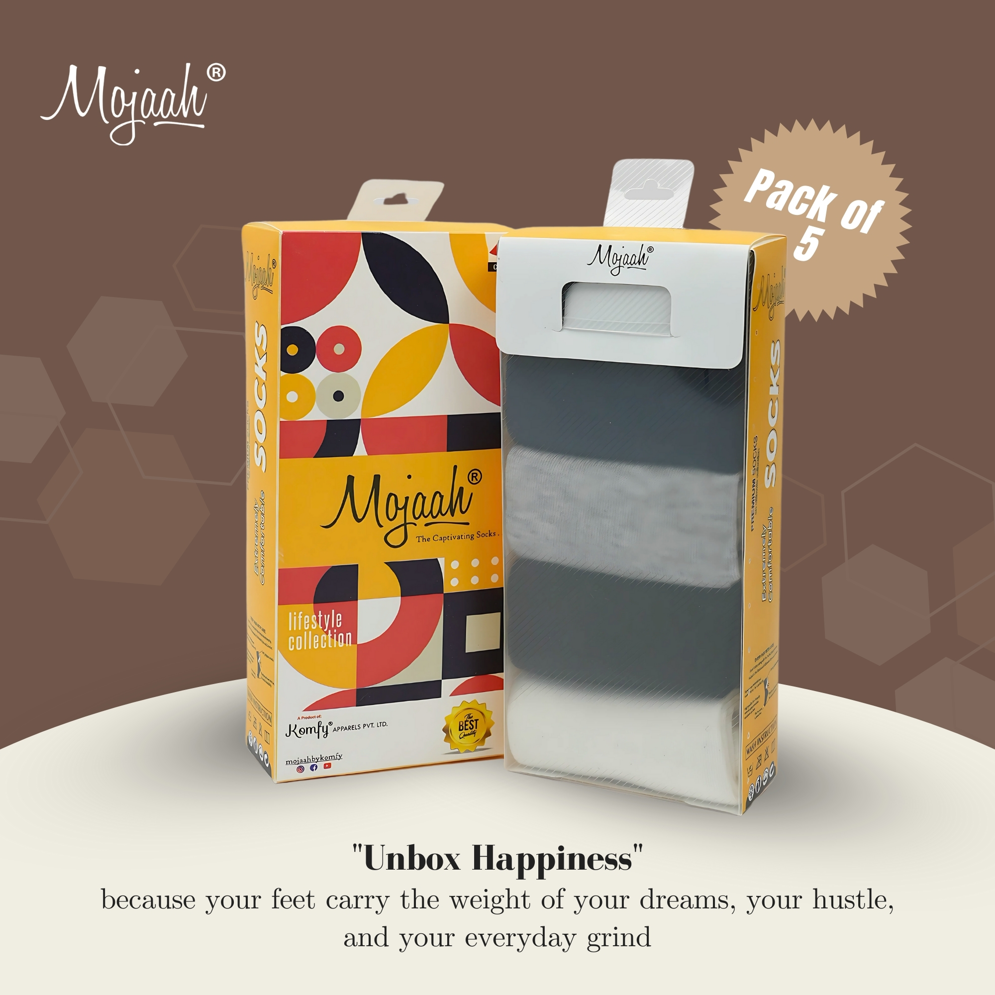 Fine Ankle ( Design 2 ) Socks - ( Pack of 5 ) - Image 5