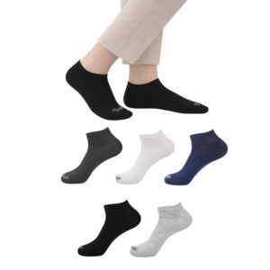 Mojaah Essentials Unisex Fine Cotton Plain Sneaker Socks  (Pack of 5, Multicolor) | Sweat Absorbent, Moisture Wicking, Ultra Soft, Breathable & Stretchable