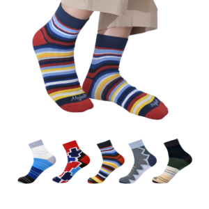 Mojaah Essentials Unisex Fine Cotton  Funky Ankle Socks (Pack of 5, Multicolor) | Sweat Absorbent, Moisture Wicking, Ultra Soft, Breathable & Stretchable