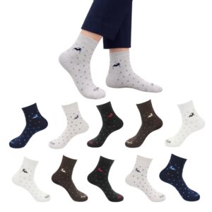 Mojaah Essentials Mens Fine Cotton Elegant Ankle Socks (Pack of 10, Multicolor) | Sweat Absorbent, Moisture Wicking, Ultra Soft, Breathable & Stretchable