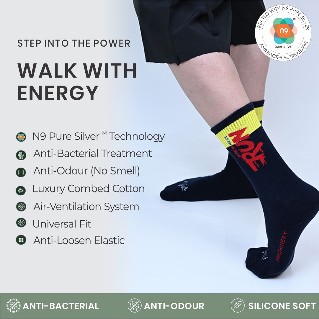 Mojaah Luxe ZORIX EDITION, 100% Luxury Combed Cotton Unisex Socks, Anti-Bacterial, Anti-Odour, Breathable Socks, Soft & Comfortable, Sports & Casual Socks (Pack of 4) - Image 5