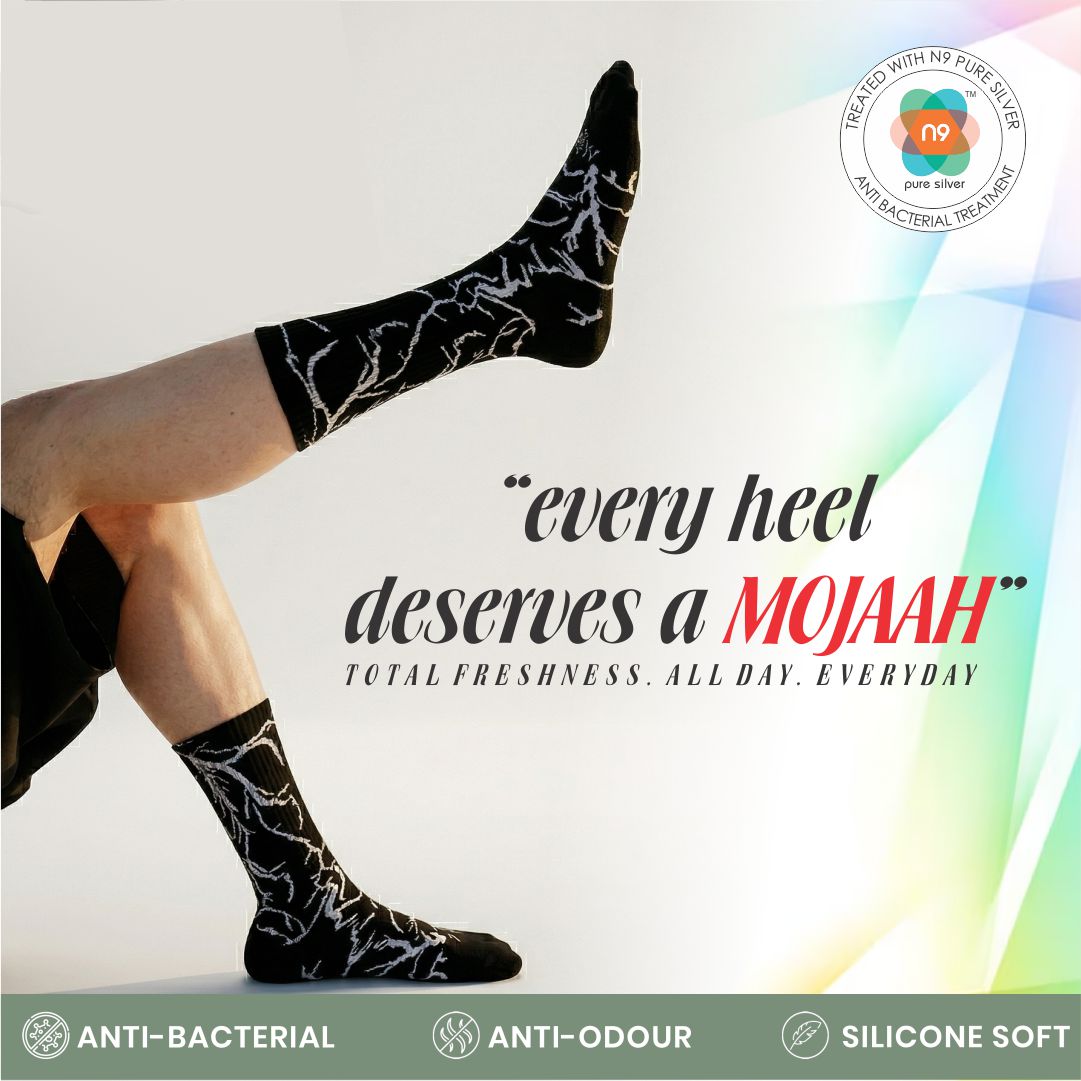 Mojaah Luxe ZORIX EDITION, 100% Luxury Combed Cotton Unisex Socks, Anti-Bacterial, Anti-Odour, Breathable Socks, Soft & Comfortable, Sports & Casual Socks (Pack of 4) - Image 3