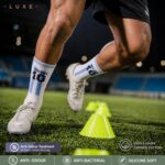 LUXE MESSI Edition N9 Technology Unisex Pure-Combed Cotton Socks White Blue - Image 2